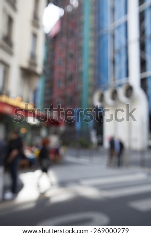 blurred street of Paris concept about traveling and city lifestyle