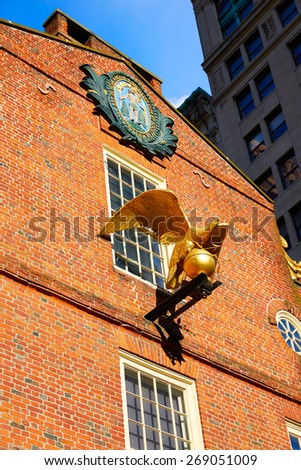 Boston Old State House building in Massachusetts  USA
