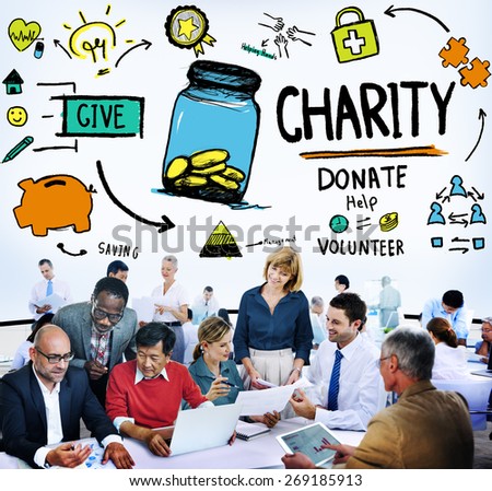 Charity Donate Help Give Saving Sharing Support Volunteer Concept