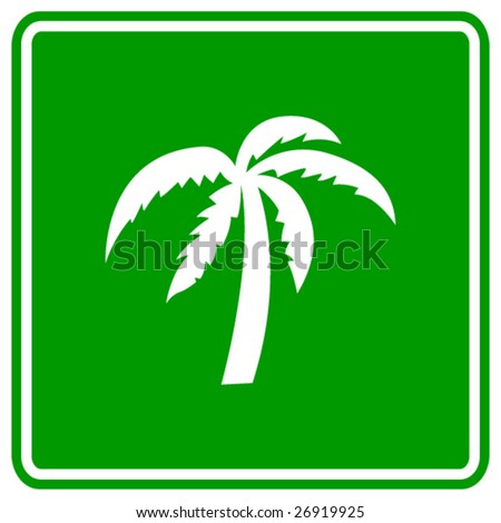 palm tree sign