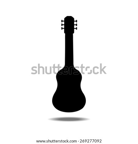 silhouettes of guitar