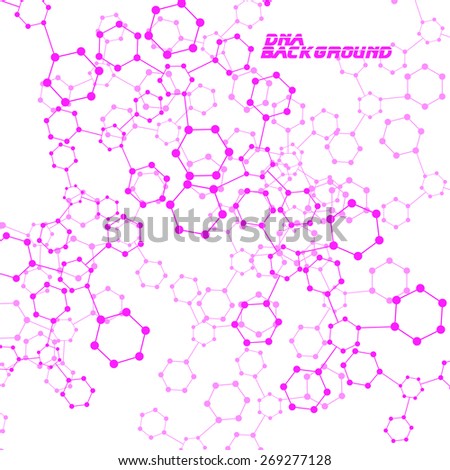 Molecule DNA. Abstract background. Vector illustration. Eps10