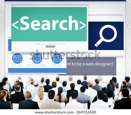 Business People Search Web Design Concept