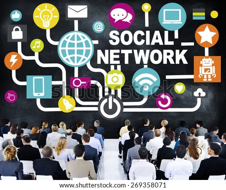 Business People Conference Seminar Communication Social Network Concept