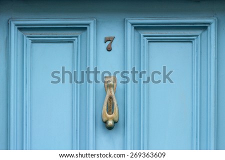 Blue Door in Bray, Wicklow, Ireland