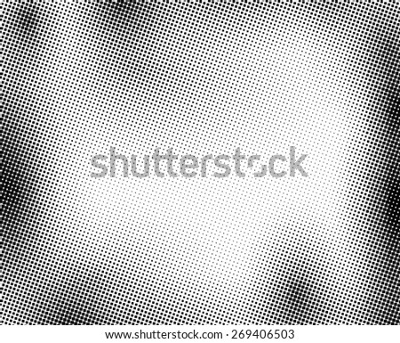 Grunge real organic vintage halftone vector ink print background Royalty-Free Stock Photo #269406503
