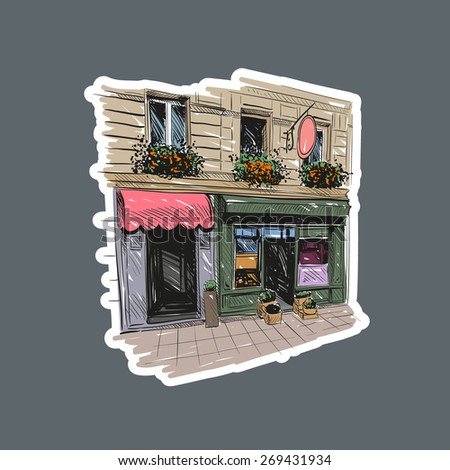 Paris cafe, vector illustration