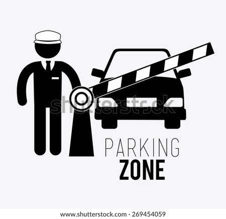 Parking design over white background, vector illustration.
