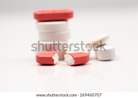 Composition with colorful pills 