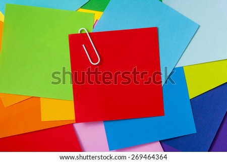 Many of colorful notes