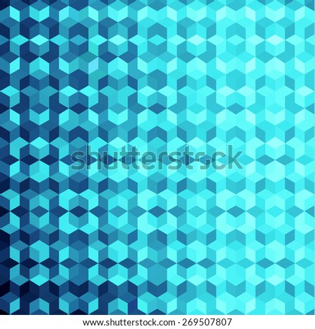 Abstract mosaic geometric blue background