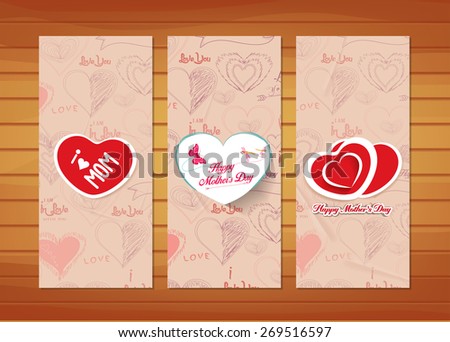 hearts Mother's Day Cards
