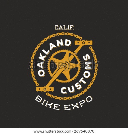 Retro Vector Bike Custom Show Expo Label or Logo Design with Typography. Good for T-shirts, Prints, Flayers, etc.