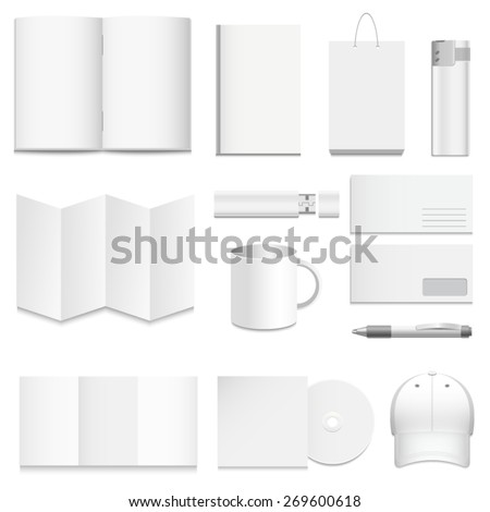 Vector drawing template for corporate identity, corporate symbols