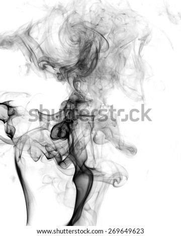 mystic smoke on white background