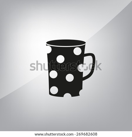 black cup white dots