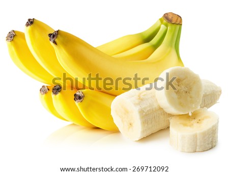bananas isolated on the white background Royalty-Free Stock Photo #269712092
