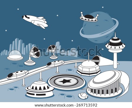 Space doodles -vector illustration