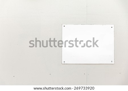 White Blank Banner on White Wood background