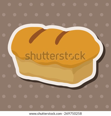 bread, cartoon stickers icon