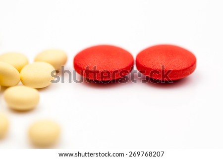 Composition with colorful pills 