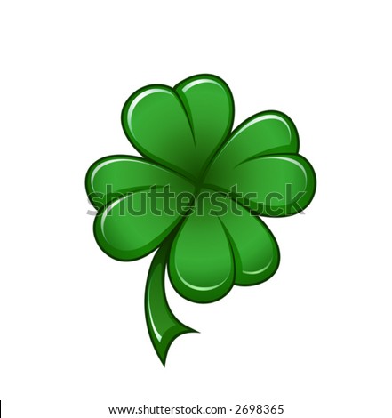 Four leafs clover symbol - detailed vector icon