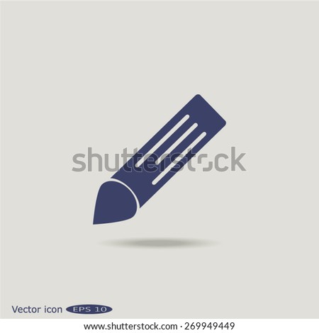 Pencil icon, flat design