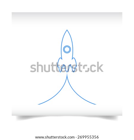 Space ship vector symbol icon or logo