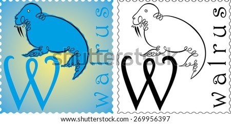 zoo alphabet walrus