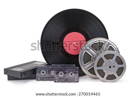 black and white cinefilm, photo film, audio recording