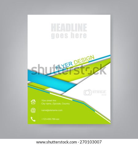 Professional business flyer template, brochure or corporate banner/vector illustration
