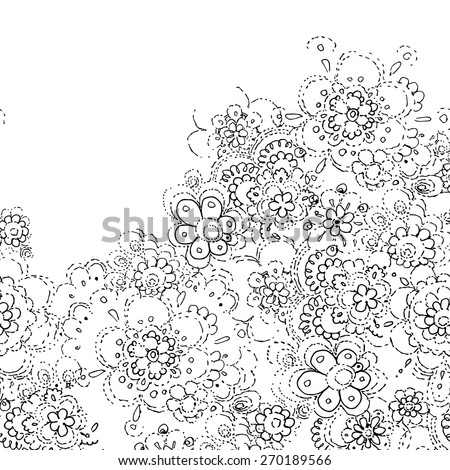 Lace pattern with abstract flowers. Template frame design for card. Lace Doily. Can be used for packaging, invitations, and template.