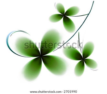 stylized clovers for st. patrick's day