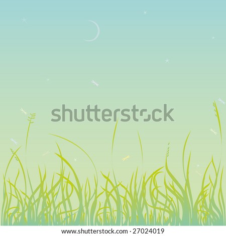 Abstract background with green grass