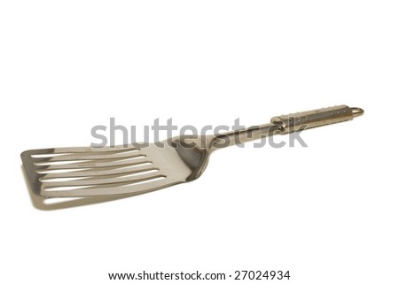 one kitchen spatula isolated on white background
