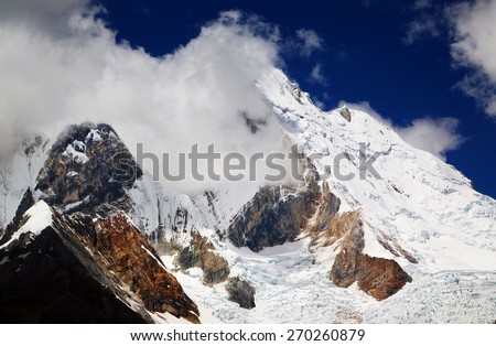 Yerupaja (6635m) in Cordiliera Huayhuash, Peru, South America