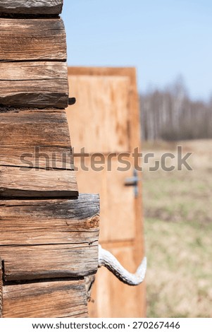 old countryside house wooden wall details and close-up