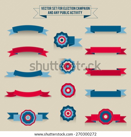 Set of vector tri-color elements for design infographic
