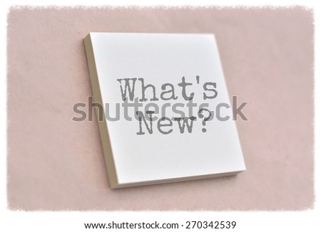 Text what's new on the short note texture background