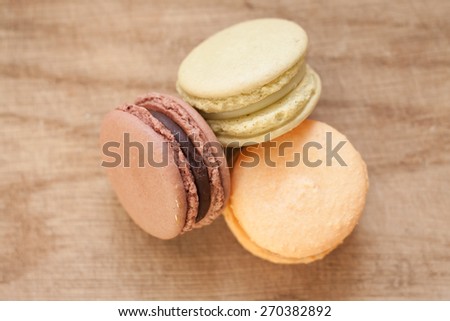 just baked bright delicious cakes macaron