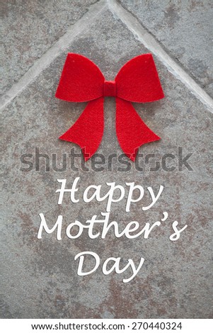 Red Ribbon on The Ground and Happy Mother's Day