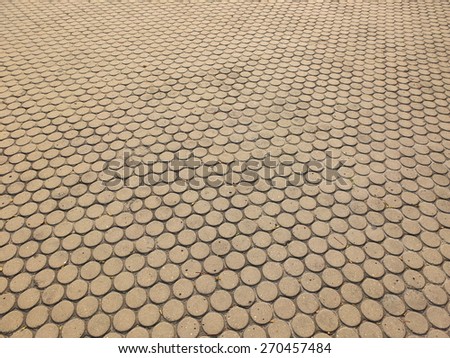 Circle on the floor texture of paving stone
