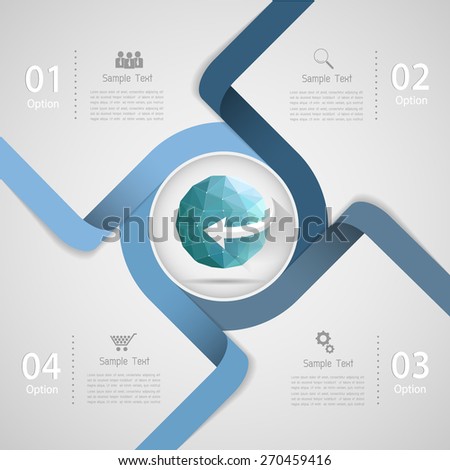 Design clean template. Can be used for workflow layout, banner, diagram, web design, infographic Vector Eps10