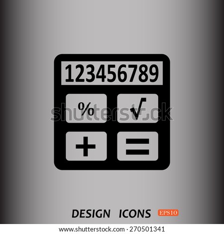 icon calculator. icon. vector design