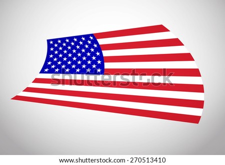 American Flag Vector. Vector Icon Illustration Flag For Your Business Presentations And Fashion Presentation
