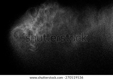 abstract spray of water on a black background