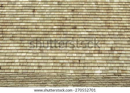 Traditional teak wooden roof tile of old house