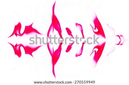 Pink fire flames abstract on white background