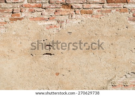Stone Brick And Concrete Wall Background Texture