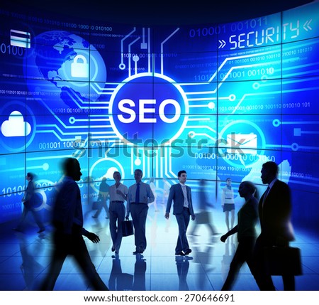 Business People Commuter Technology Security SEO Web Concept